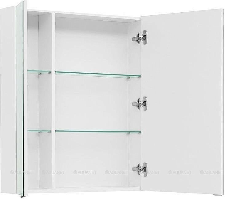 Зеркальный шкаф Aquanet Алвита 90 белый купить в интернет-магазине сантехники Sanbest