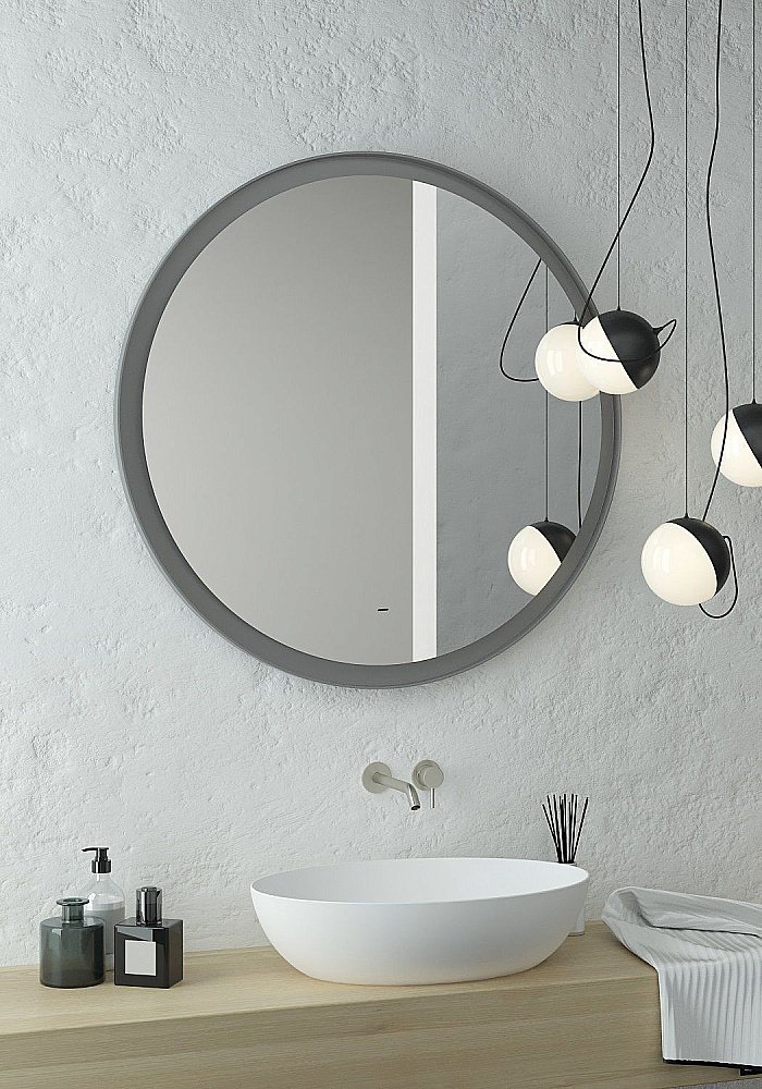 Зеркало Art&Max NAPOLI AM-Nap-800-DS-F-Grey в ванную от интернет-магазине сантехники Sanbest