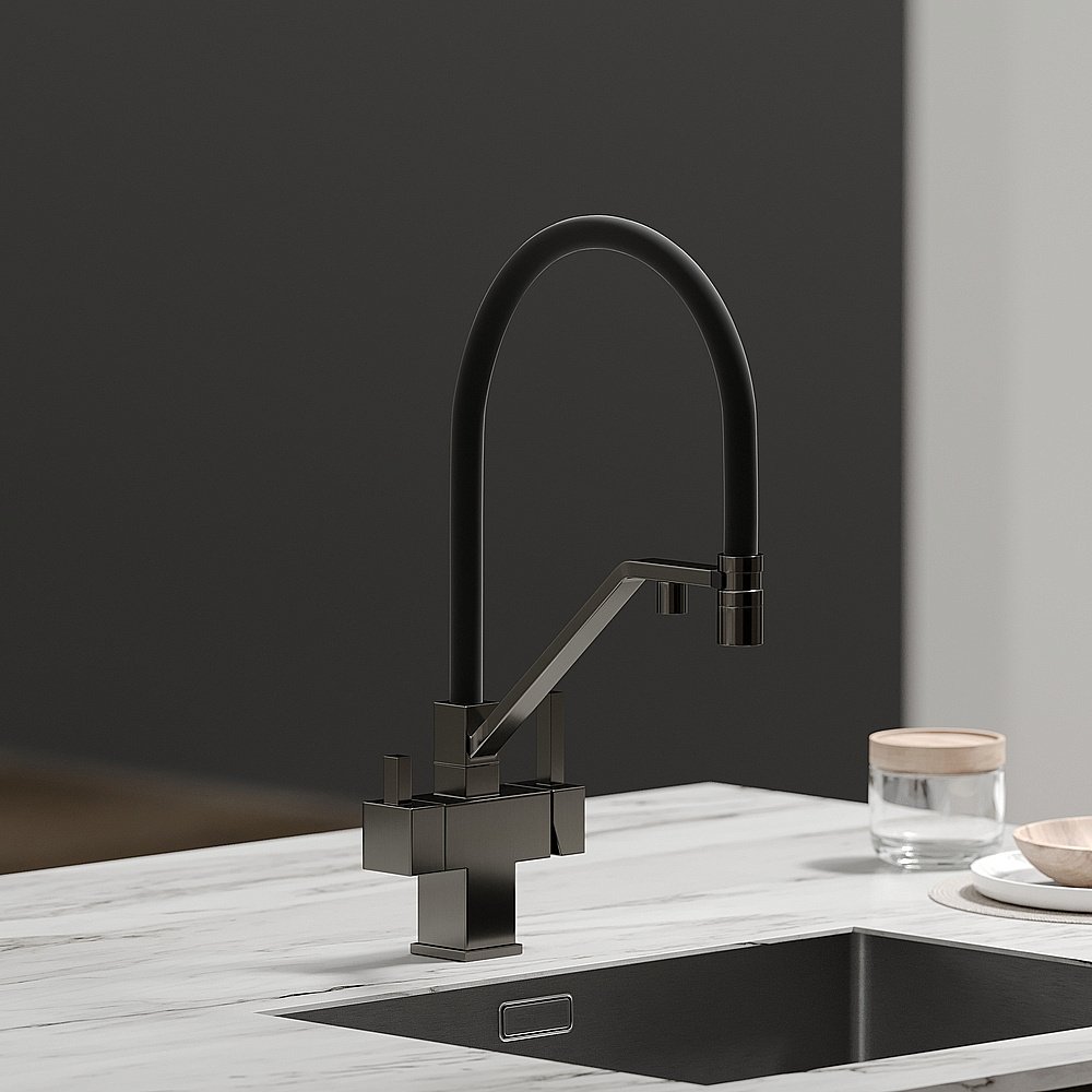 Смеситель для кухни Sancos Loro SC4007GG вороненая сталь купить в интернет-магазине сантехники Sanbest