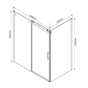 Душевой уголок Vincea Como VSR-1C9013CL 130x90 купить в интернет-магазине Sanbest