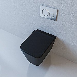 Унитаз подвесной Esbano GARTEZ ESUPGARTBM безободковый, с крышкой микролифт, черный матовый купить в интернет-магазине Sanbest