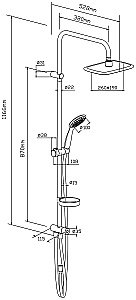 Душевая система RedBlu by Damixa Palace Evo 974200063 купить в интернет-магазине сантехники Sanbest