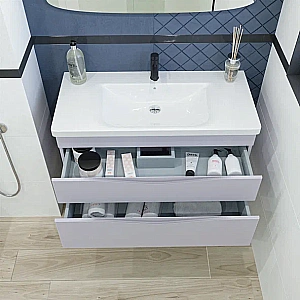 Тумба с раковиной Caprigo Lento 100 два ящика, стилл для ванной в интернет-магазине Sanbest
