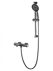 Смеситель для ванны с душевым гарнитуром и термостатом WONZON & WOGHAND SOLID, Темный графит (WW-C2011-A-BGG) купить в интернет-магазине сантехники Sanbest