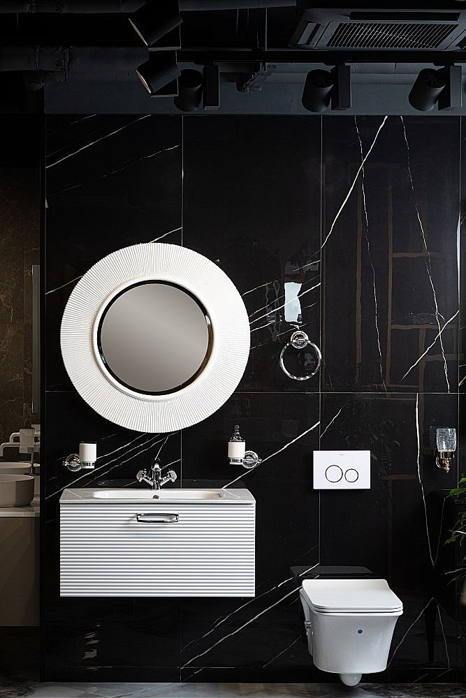 Зеркало Armadi Art SHINE 528-W 82 белое в ванную от интернет-магазине сантехники Sanbest