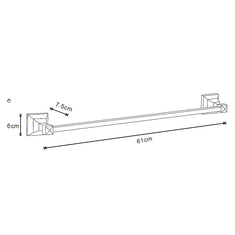 Полотенцедержатель Azario ALTRE AZ-96001B черный матовый купить в интернет-магазине сантехники Sanbest