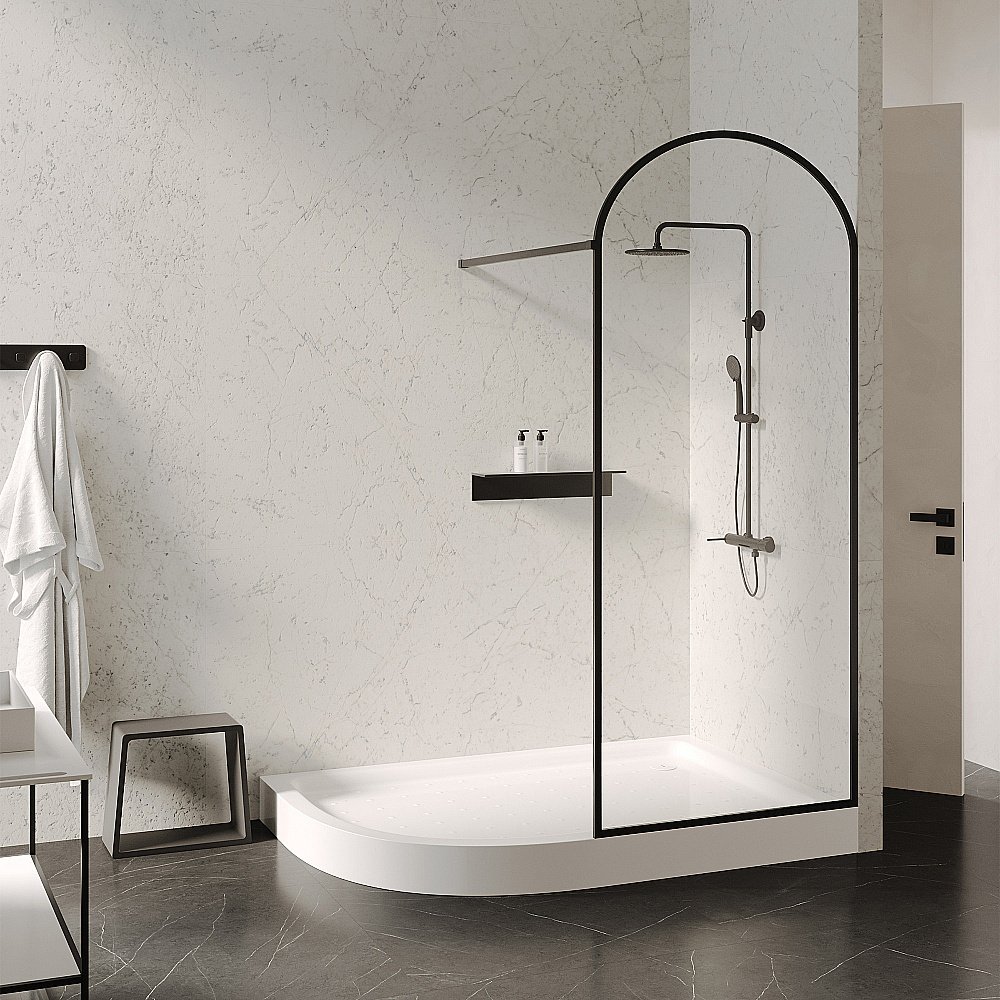 Душевой поддон Abber AD3E120 R 120х90 белый купить в интернет-магазине Sanbest