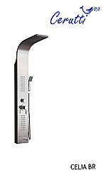 Душевая панель CeruttiSpa Celia BR 10405 нержавеющая сталь матовая купить в интернет-магазине сантехники Sanbest