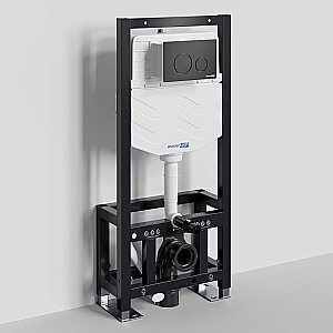 Инсталляция для унитаза WasserKraft Dill 61TLT.010.ME.MB02 с черной матовой кнопкой купить в интернет-магазине сантехники Sanbest