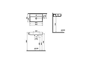 Раковина Vitra ArchiPlan 60 7401B003-0001 белая купить в интернет-магазине Sanbest