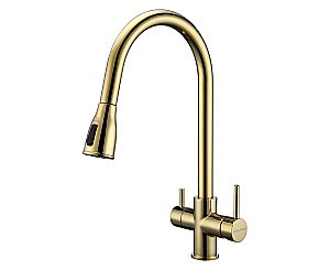 Смеситель для кухни Paulmark Lange La214212-G золото купить в интернет-магазине сантехники Sanbest
