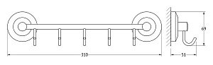 Крючок FBS Standard 30 STA 026 купить в интернет-магазине сантехники Sanbest