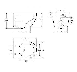 Унитаз Art&Max SANREMO AM026CHR/SC белый, с крышкой микролифт, безободковый купить в интернет-магазине Sanbest
