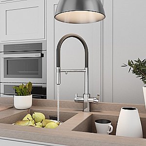 Смеситель для кухни Elghansa 56F5511 хром/черный купить в интернет-магазине сантехники Sanbest