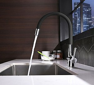 Смеситель для кухни Lemark Comfort LM3075C085 хром/черный купить в интернет-магазине сантехники Sanbest