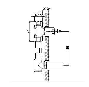 Встраиваемый смеситель Cisal Less New ZA00350004 купить в интернет-магазине сантехники Sanbest