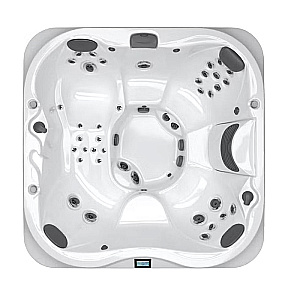 Минибассейн Jacuzzi SPA J335 214х214 ClearRay PRO3TECT+Ozone, подсветка IR и Red, cтерео, Platinum/панель Brushed Gray купить в интернет-магазине Sanbest