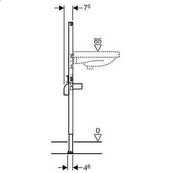 Система инсталляции для раковин Geberit Duofix купить в интернет-магазине сантехники Sanbest