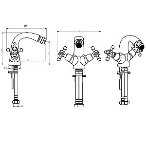 Смеситель для биде Boheme Camelia 276 хром купить в интернет-магазине сантехники Sanbest