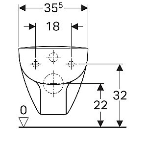 Унитаз подвесной Geberit Renova Compact 206145000 белый купить в интернет-магазине Sanbest