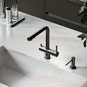 Смеситель для кухни Sancos Foster SC4014GG вороненая сталь купить в интернет-магазине сантехники Sanbest