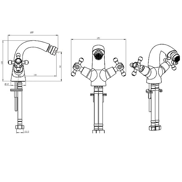 Смеситель для биде Boheme Camelia 276 хром купить в интернет-магазине сантехники Sanbest
