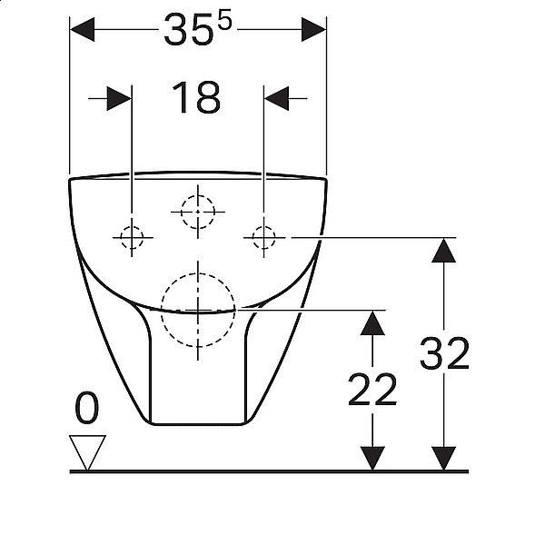 Унитаз подвесной Geberit Renova Compact 206145000 белый купить в интернет-магазине Sanbest