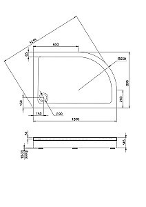 Душевой поддон Good Door Раунд 120x80 правый белый купить в интернет-магазине Sanbest
