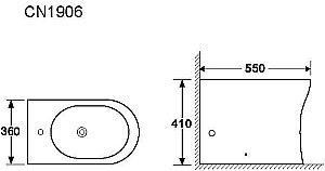 Напольное биде Ceramica Nova Star CN1906 купить в интернет-магазине Sanbest