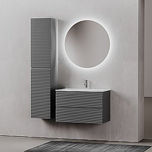 Тумба с раковиной Sancos Folk 80 FL80GS Grey soft для ванной в интернет-магазине Sanbest