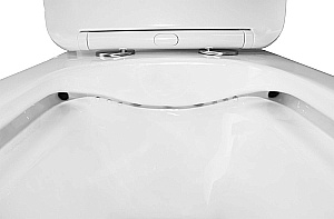 Унитаз моноблок Azario Lodi AZ-8617 белый, безободковый, с крышкой микролифт купить в интернет-магазине Sanbest