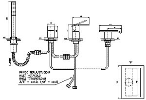 Смеситель на борт ванны RAV-Slezak LOIRA LR574.5PZ золото купить в интернет-магазине сантехники Sanbest