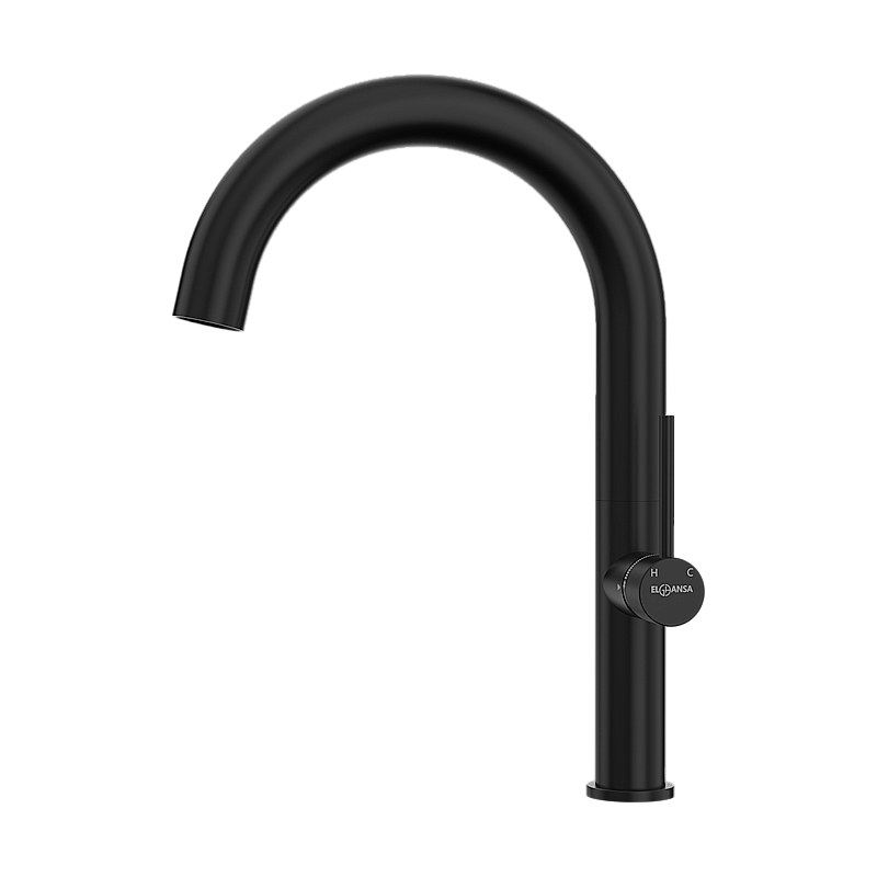 Смеситель для кухни Elghansa RADIANT XQ 5647181-Black черный матовый купить в интернет-магазине сантехники Sanbest