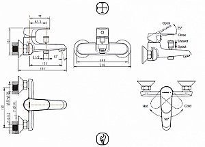 Смеситель для ванны BRAVAT Alfa F6120178CP-01 купить в интернет-магазине сантехники Sanbest