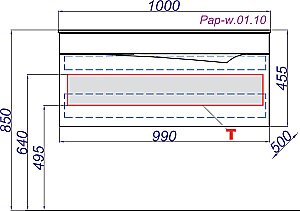 Тумба с раковиной Aqwella Papyrus-wood 100 Pap-w.01.10 светлое дерево для ванной в интернет-магазине Sanbest