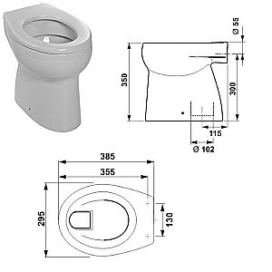 Унитаз детский Jika BABY 8.2203.7.000.000.1 вертикальный выпуск белый купить в интернет-магазине Sanbest