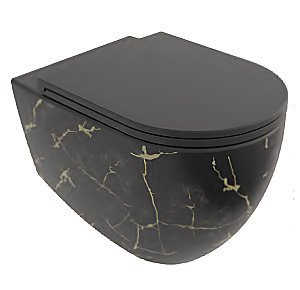 Унитаз подвесной Isvea Infinity 10NF02001-2N-MRM черный мрамор матовый, безободковый купить в интернет-магазине Sanbest