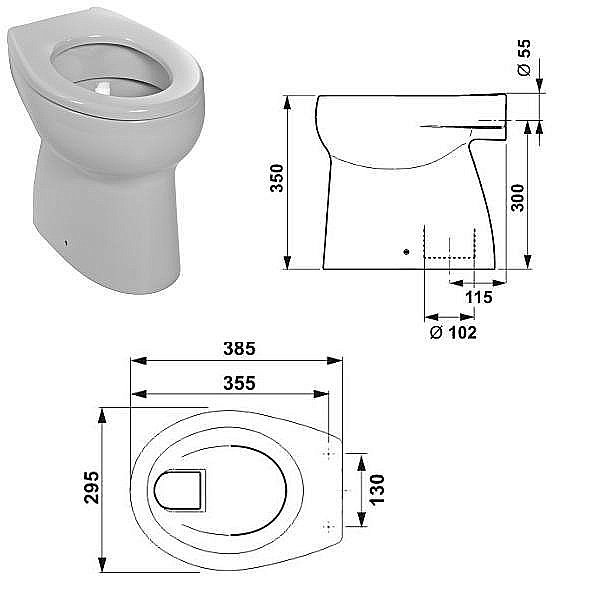 Унитаз детский Jika BABY 8.2203.7.000.000.1 вертикальный выпуск белый купить в интернет-магазине Sanbest