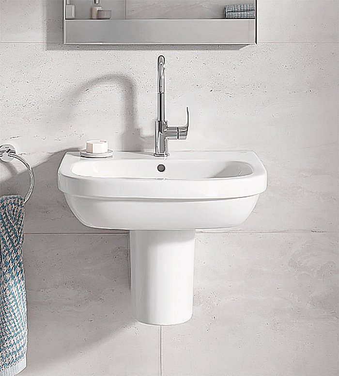 Раковина на полупьедестале Grohe Euro Ceramic 65 белая купить в интернет-магазине Sanbest