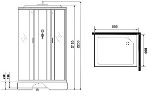 Душевая кабина Niagara Classic NG-33984-14QP 90x80 купить в интернет-магазине Sanbest