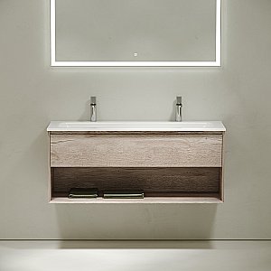 Тумба с раковиной Sancos Marmi 1.0 MR1.0120EG дуб галифакс натуральный для ванной в интернет-магазине Sanbest