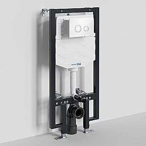 Инсталляция для унитаза WasserKraft Vils 56TLT.010.ME.WH01 с кнопкой белая/хром купить в интернет-магазине сантехники Sanbest