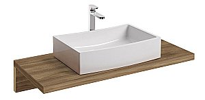 Столешница с раковиной Ravak L 80x55x5 орех для ванной в интернет-магазине сантехники Sanbest