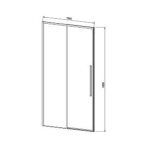 Душевая дверь Vincea Slim-N 120 VDS-4SN120CGB стекло тонированное/профиль черный купить в интернет-магазине Sanbest