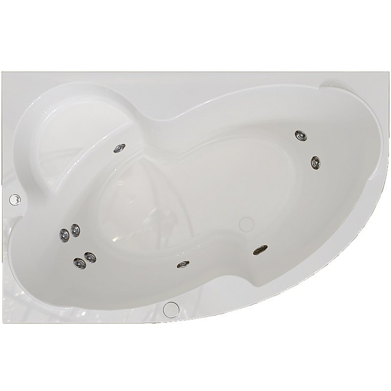 Ванна с гидромассажем Радомир Ирма 169х110 РЕЛАКС ХРОМ полотенцедержатель, белая купить в интернет-магазине Sanbest