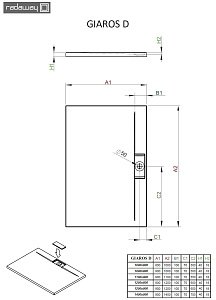 Душевой поддон Radaway Giaros D 120x90 купить в интернет-магазине Sanbest