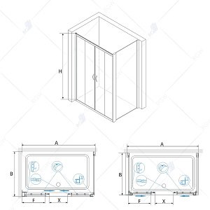 Душевой уголок RGW Passage PA-41 (PA-11+Z-050-2) 120x120 01084122-011 стекло прозрачное/профиль хром купить в интернет-магазине Sanbest