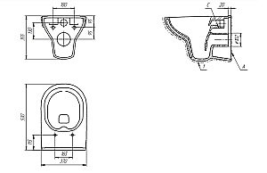 Унитаз с инсталляцией Cersanit CITY CO DPL EO SLIM 64075 с крышкой микролифт, безободковый купить в интернет-магазине Sanbest