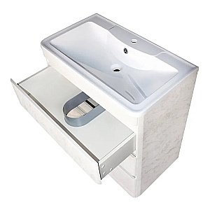 Тумба с раковиной напольная  Style Line АТЛАНТИКА 80 бетон крем для ванной в интернет-магазине Sanbest