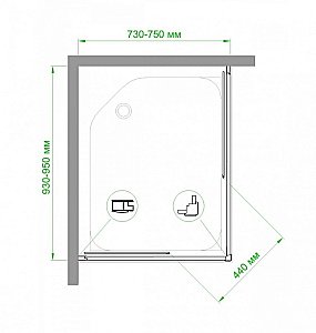 Душевой уголок Royal Bath RB9575HPD-T 75х95 прозрачный купить в интернет-магазине Sanbest